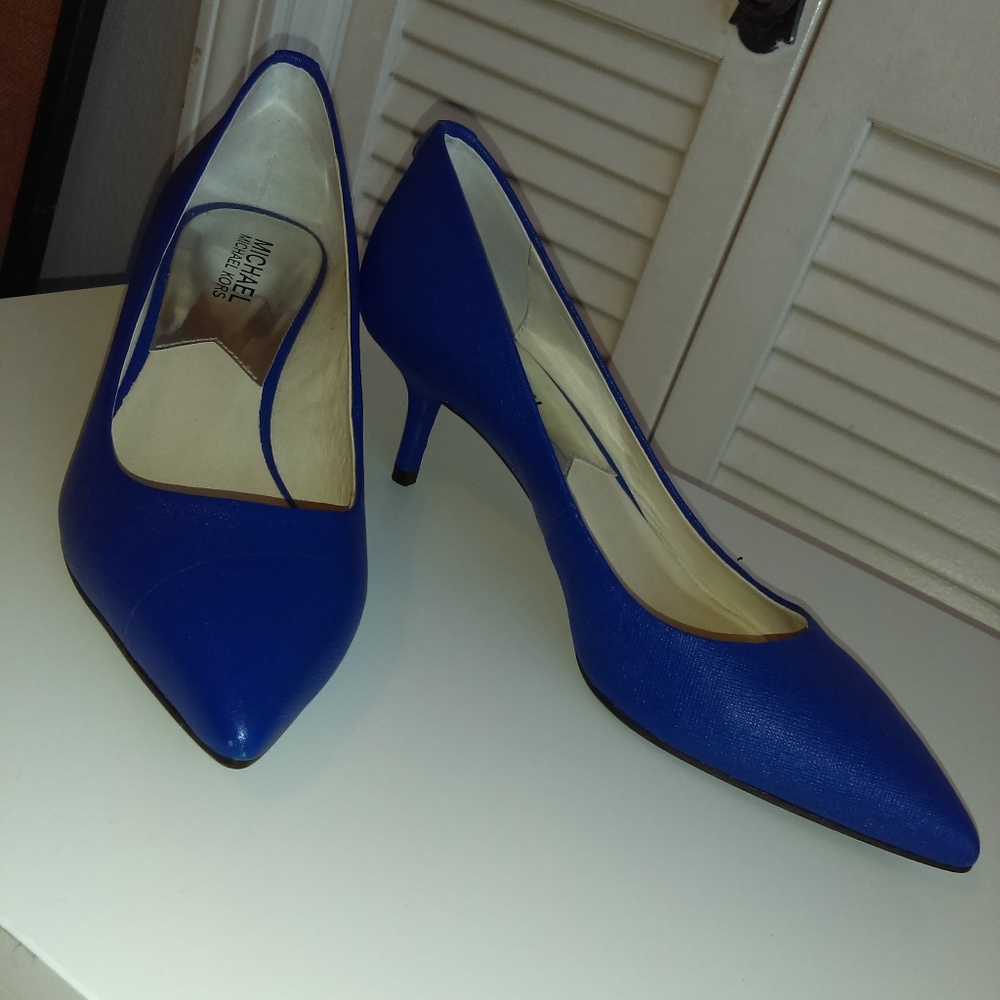 Michael Kors Royal Blue Leather Pumps